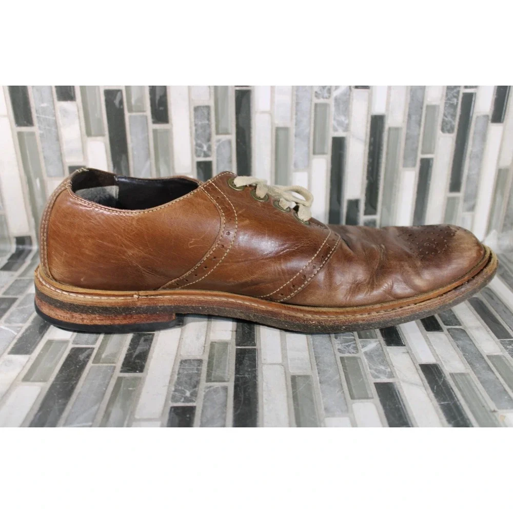 Cole Haan Men's Grand‎ Shortwing Oxford Shoe Leather Woodbury/Java Size 9.5